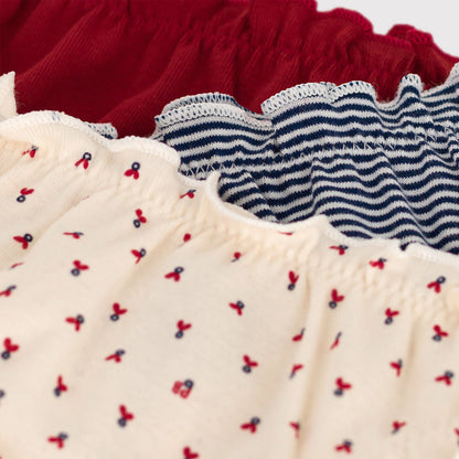 女童彩色棉内裤套装(3件)