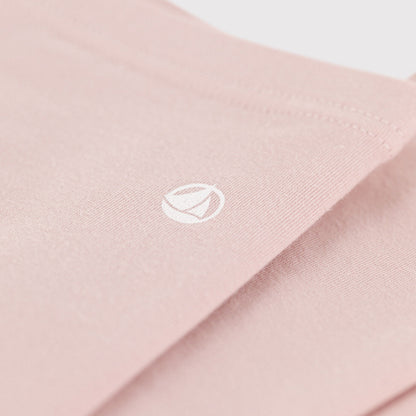 女童粉色Logo棉打底裤