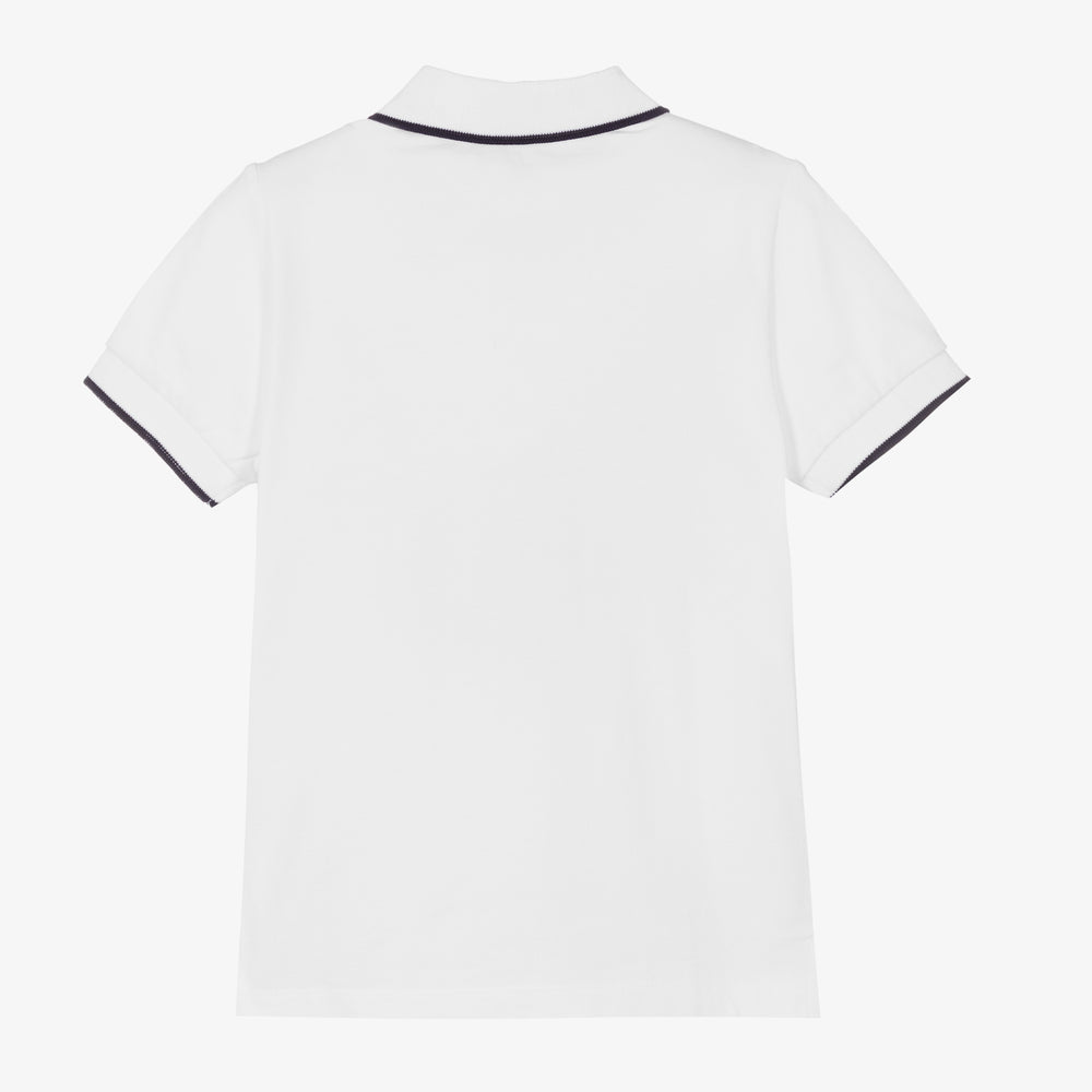 男童白色虎头Polo衫