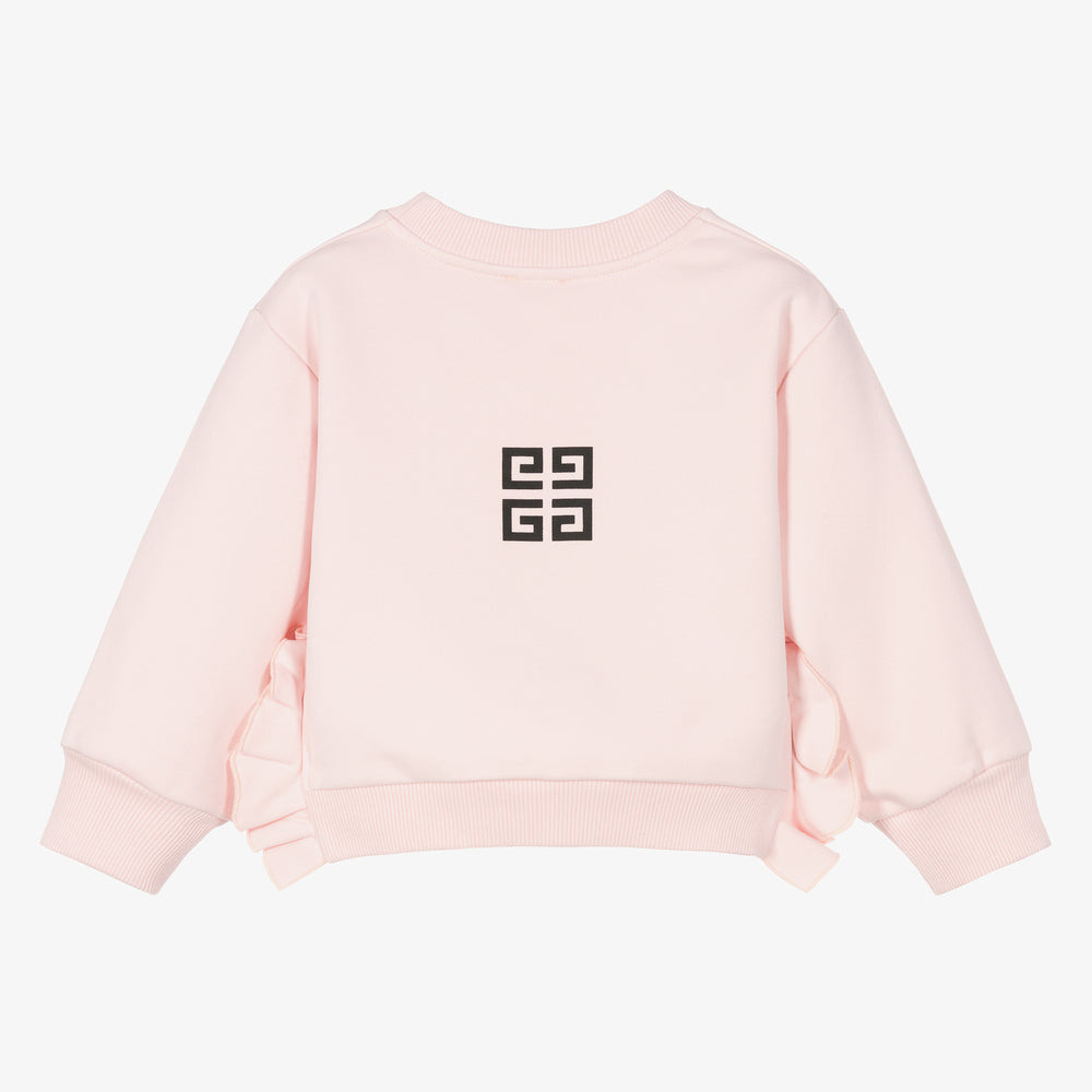 女童粉色Logo棉卫衣