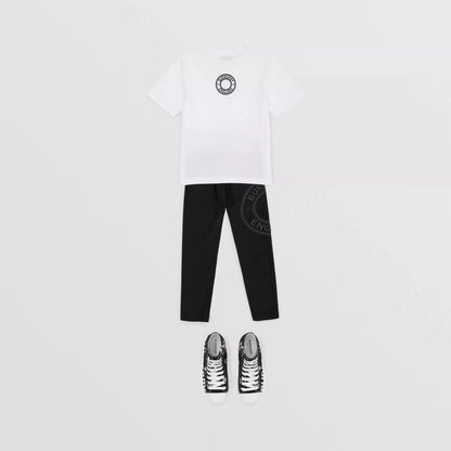 女童黑色Logo打底裤