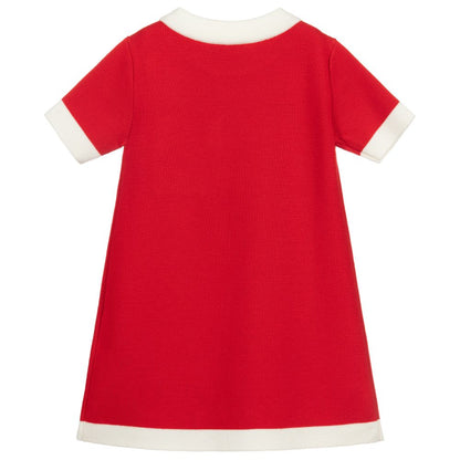 Girls Live Red GG Wool Dress