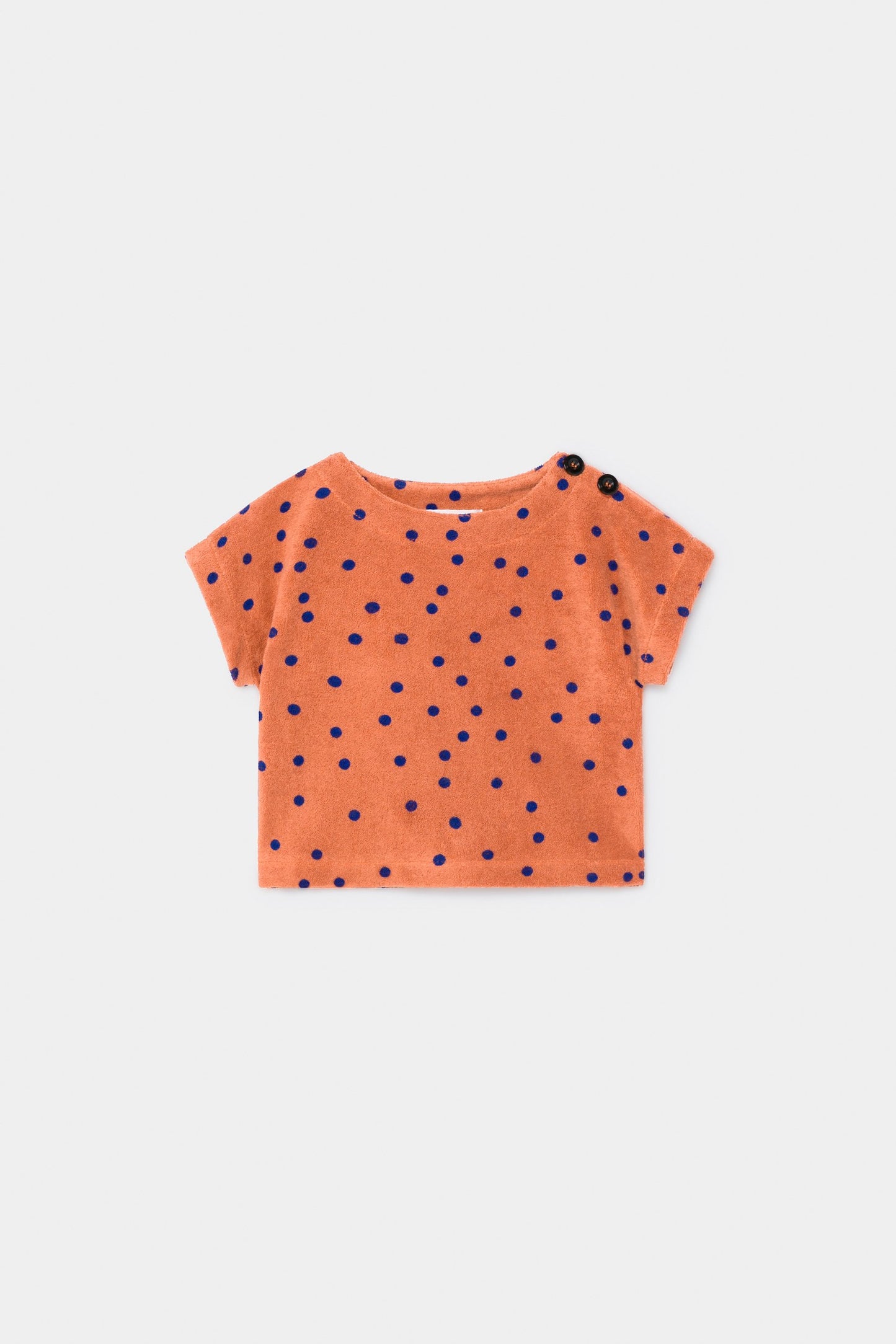 Baby Girls Orange Cotton Short Sleeve Sweatshirt