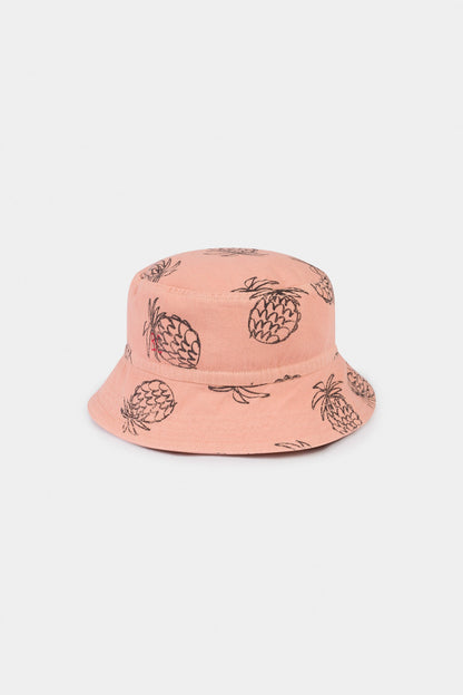 女童粉色菠萝棉帽