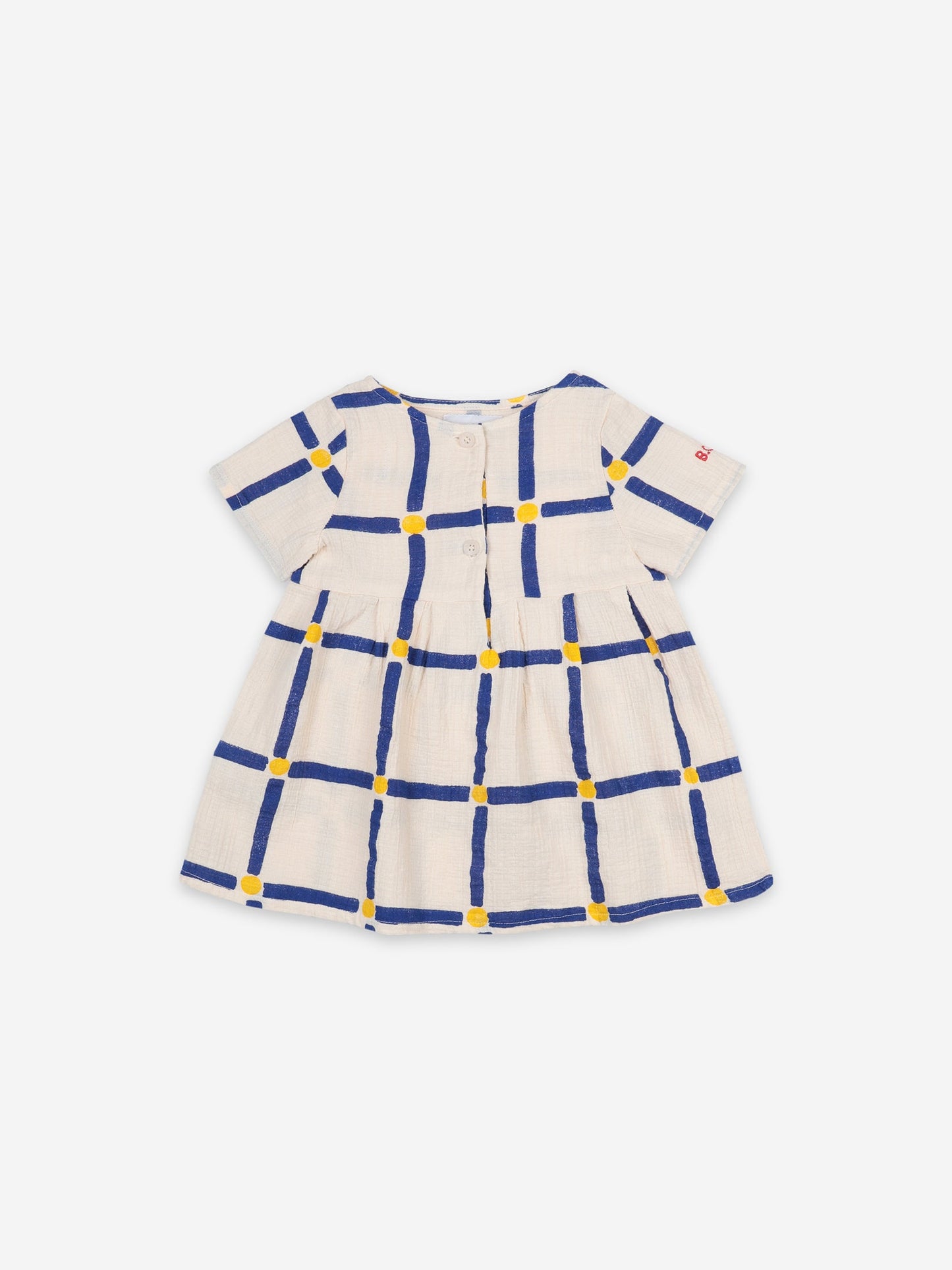 Baby Girls White Cube Cotton Dress