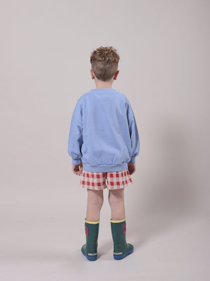 Girls Blue Lion Cotton Sweatshirt