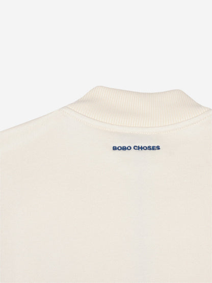 Girls White Bird Zip-Up Sweatshirt