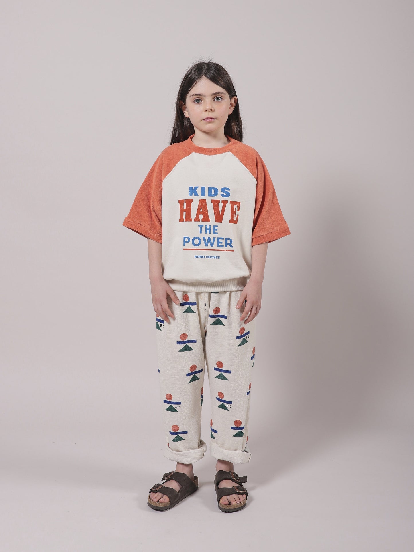 女童白色Logo棉卫衣