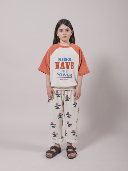 女童白色Logo棉卫衣