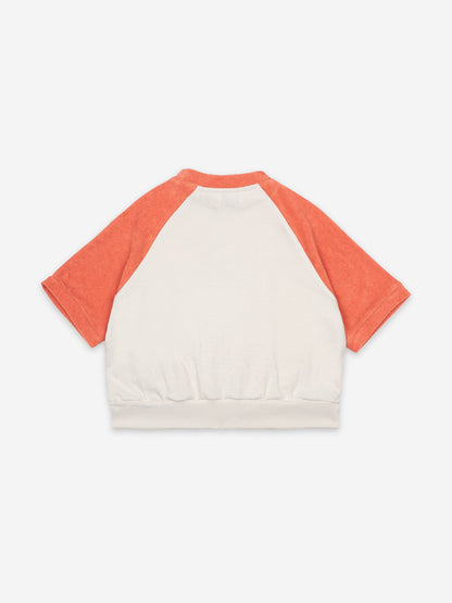 女童白色Logo棉卫衣