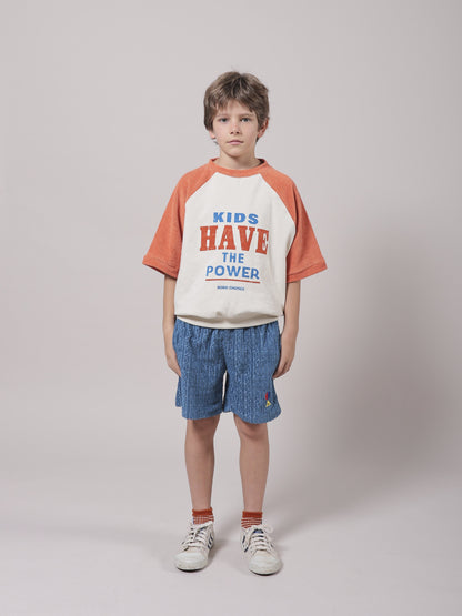 女童白色Logo棉卫衣