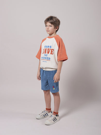 女童白色Logo棉卫衣