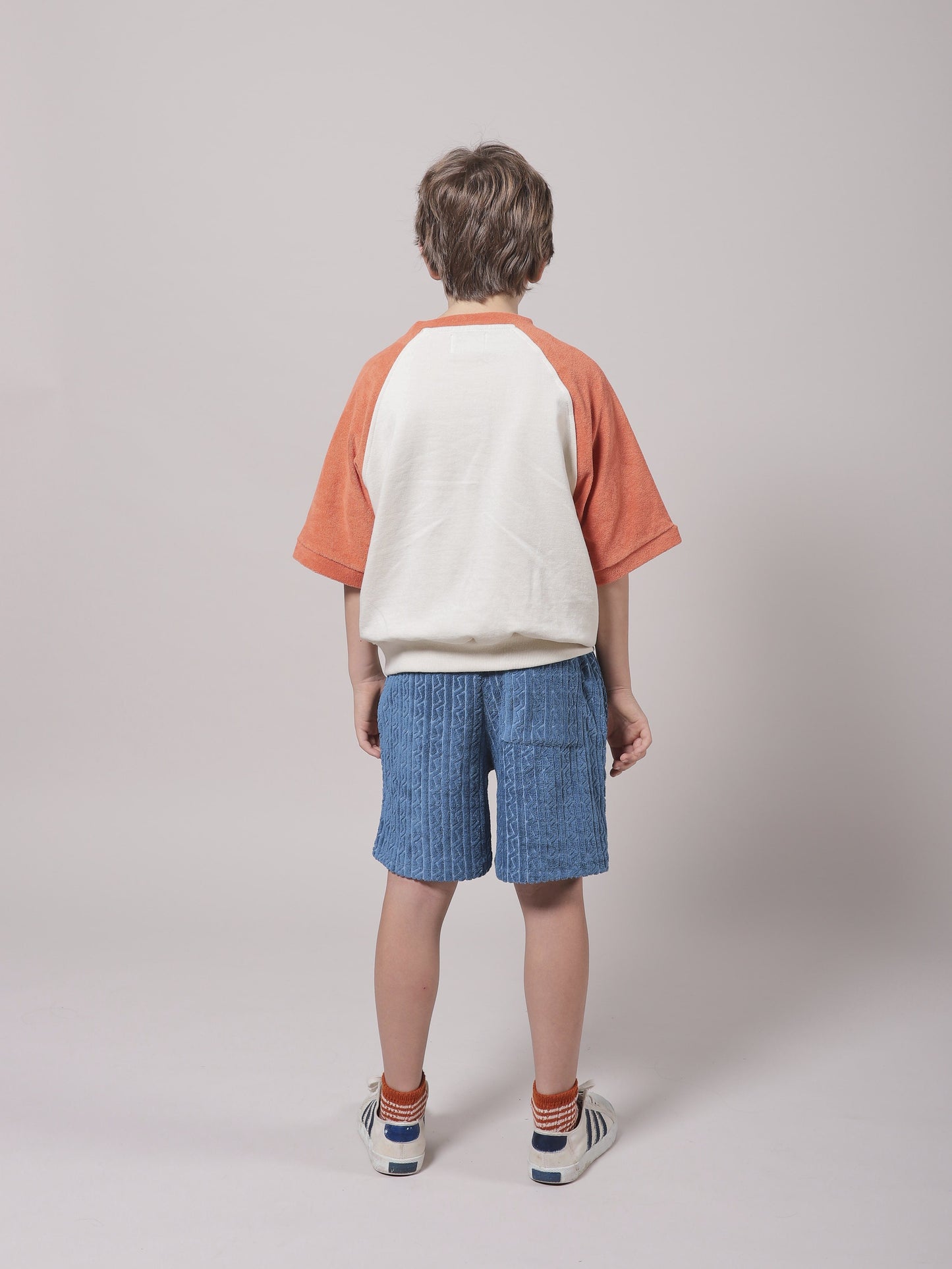 女童白色Logo棉卫衣