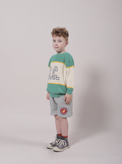 Girls Grey Fingers Cotton Shorts