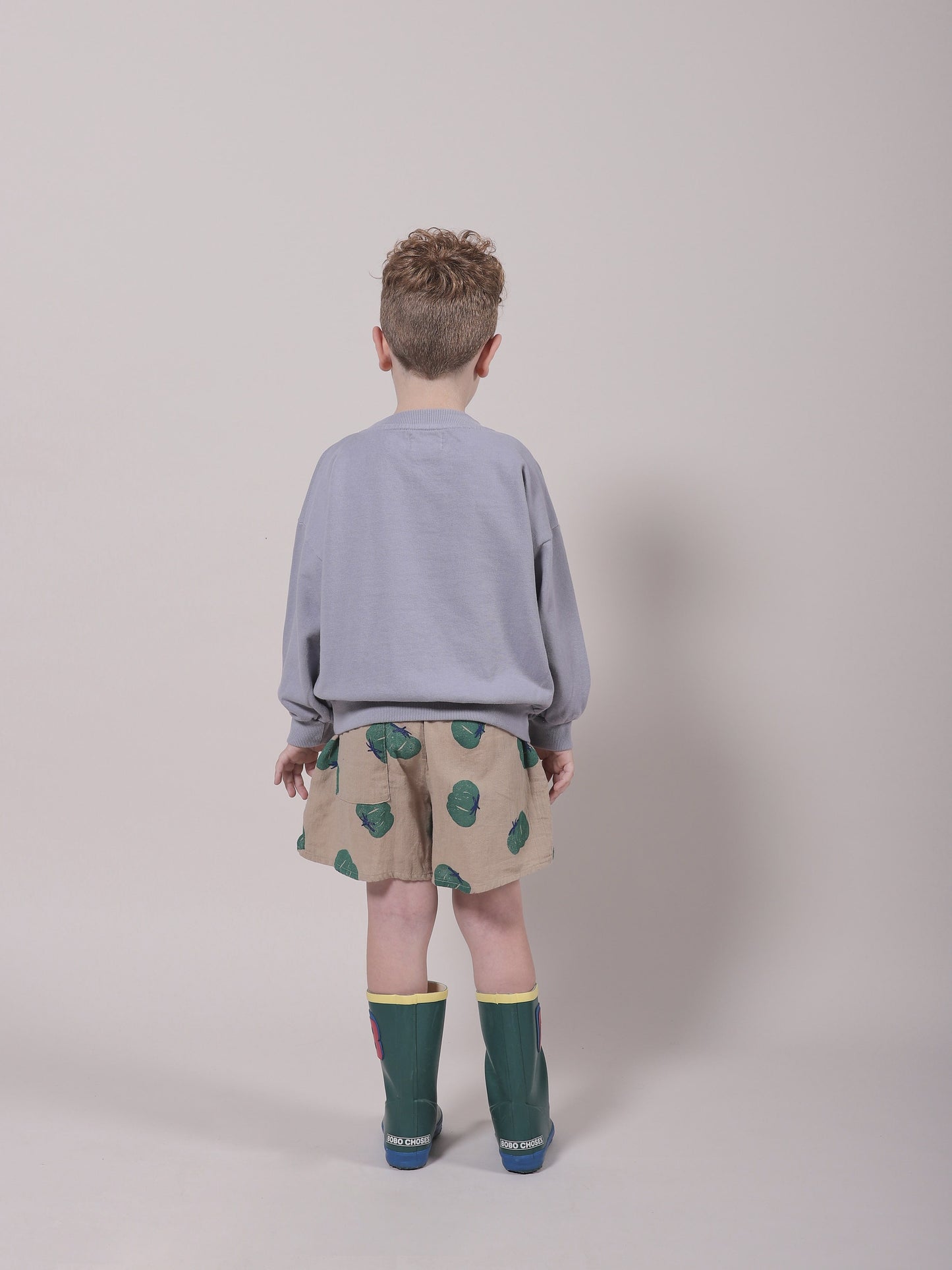 Girls Beige Tomato Cotton Shorts