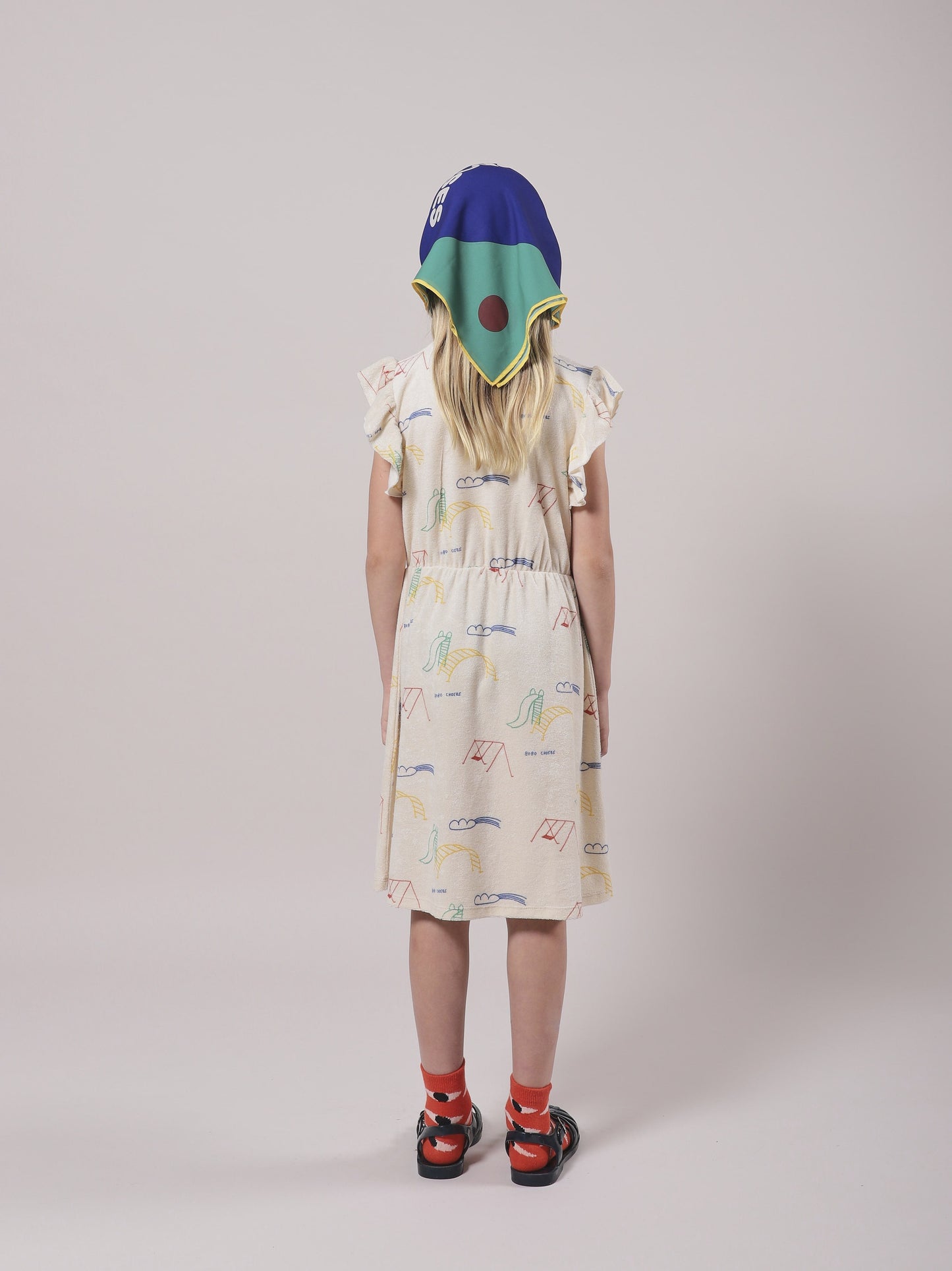 女童白色棉连衣裙