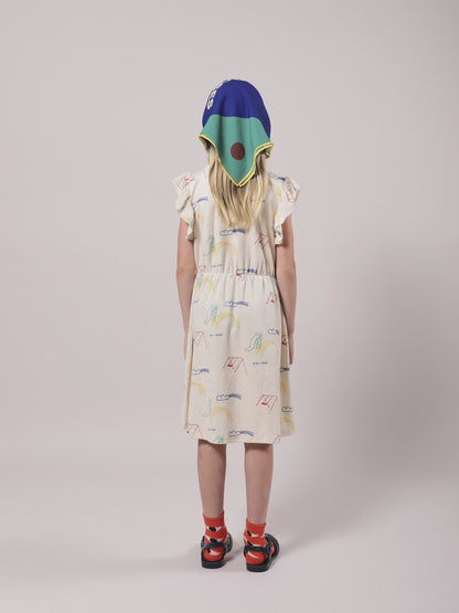 女童白色棉连衣裙