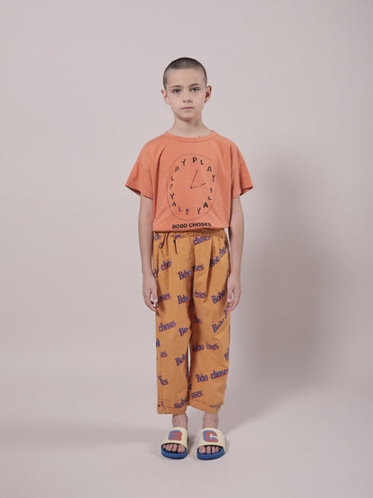 Girls Orange Playtime Cotton T-Shirt