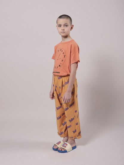 Girls Orange Playtime Cotton T-Shirt
