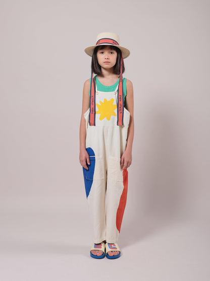 儿童白色绘画长裤