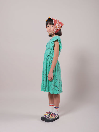 女童巧克力花朵长袜