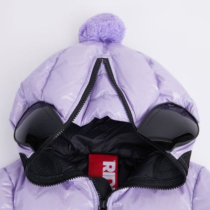 女童淡紫色羽绒服