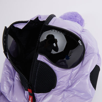 女童淡紫色羽绒服