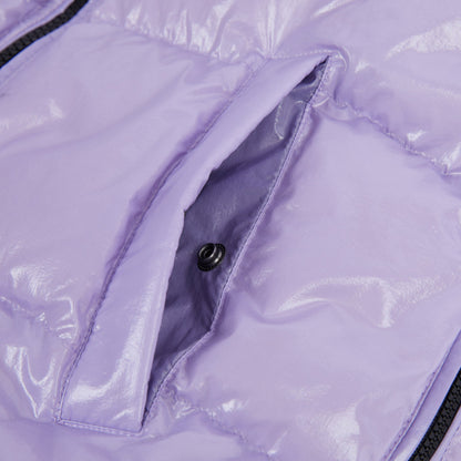 女童淡紫色羽绒服