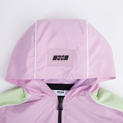 女童紫色拉链夹克