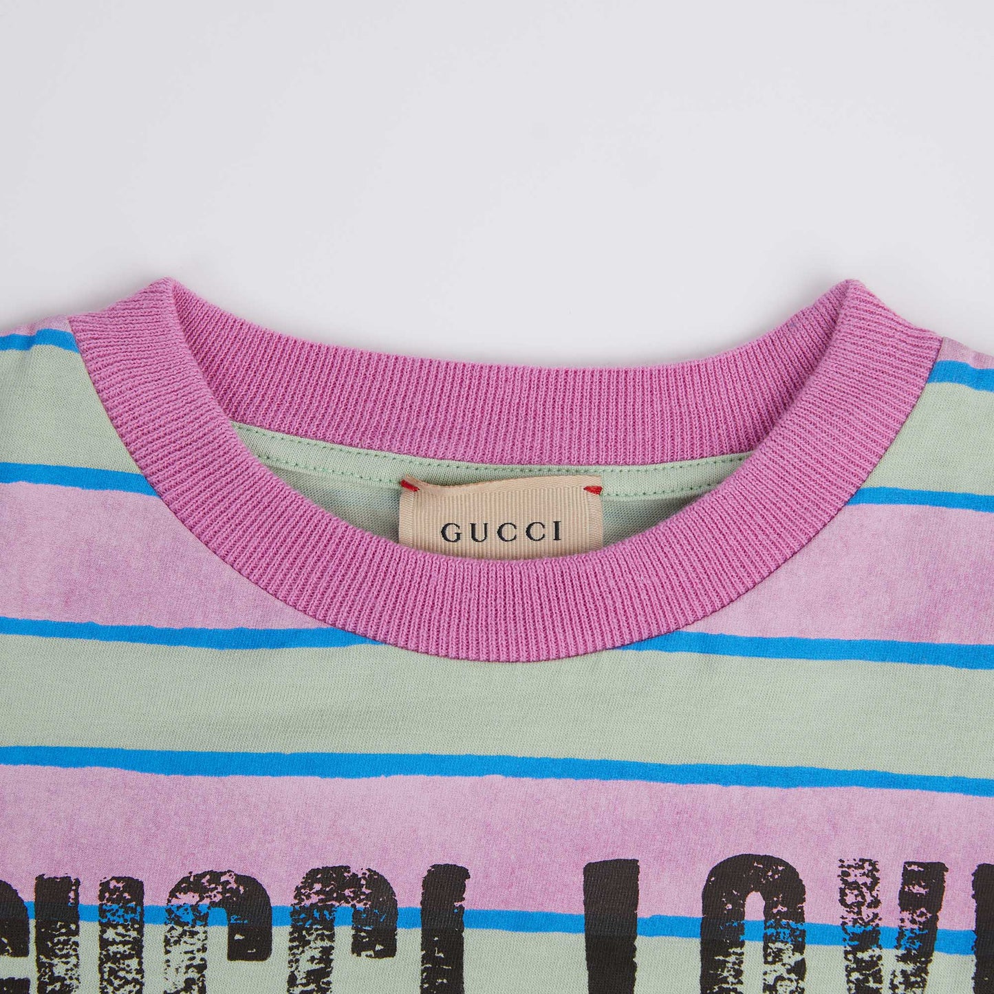 儿童绿色条纹棉T恤