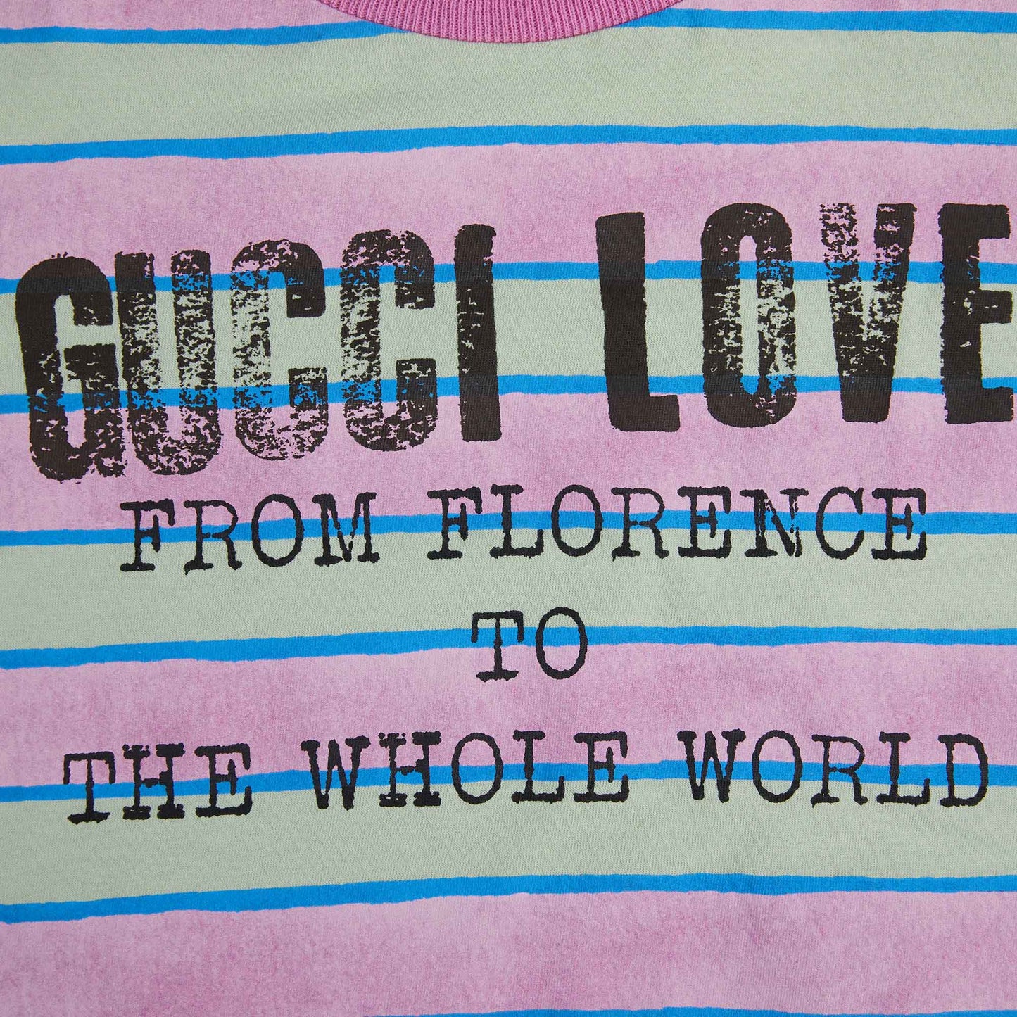 儿童绿色条纹棉T恤