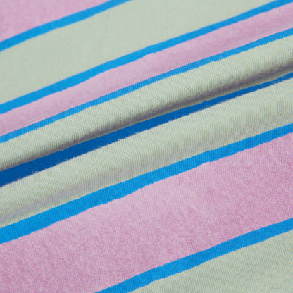 儿童绿色条纹棉T恤