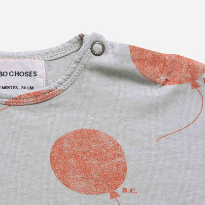 婴儿灰色气球棉T恤