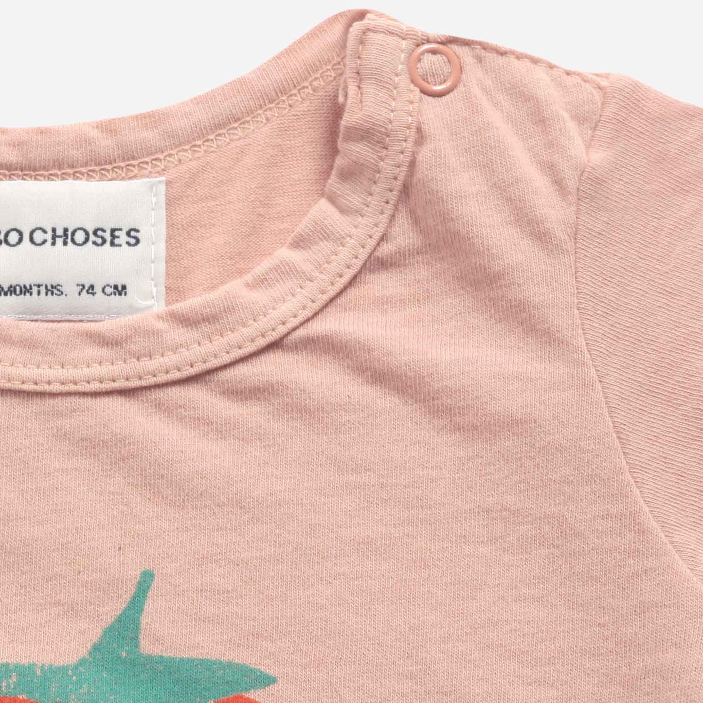 女婴粉色草莓棉连体衣