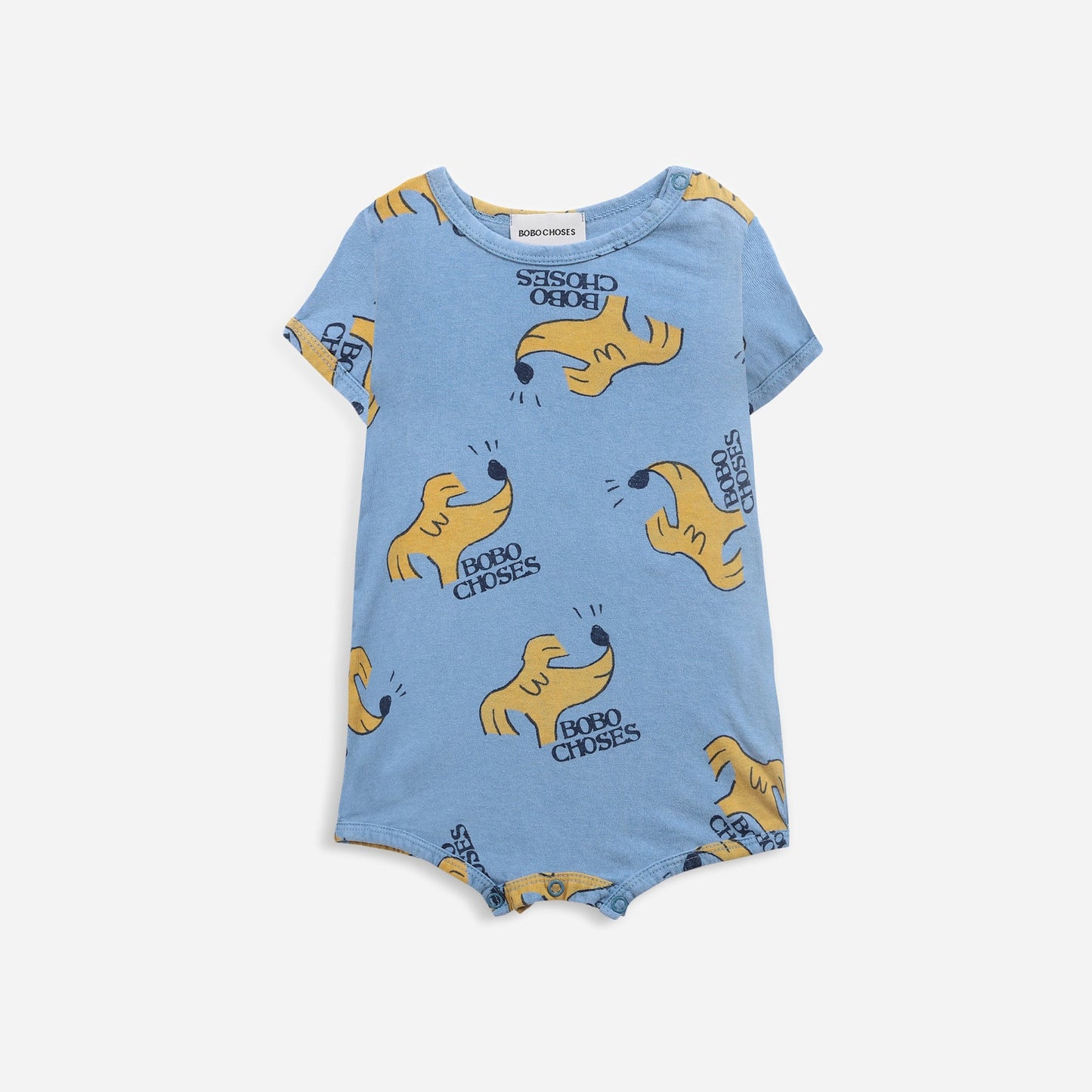 婴儿蓝色小狗棉连体衣