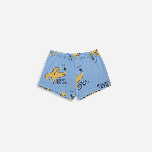 婴儿蓝色小狗棉短裤