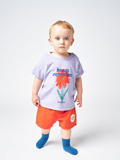 婴儿红色Logo棉短裤