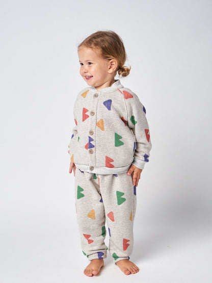 婴儿灰色棉长裤