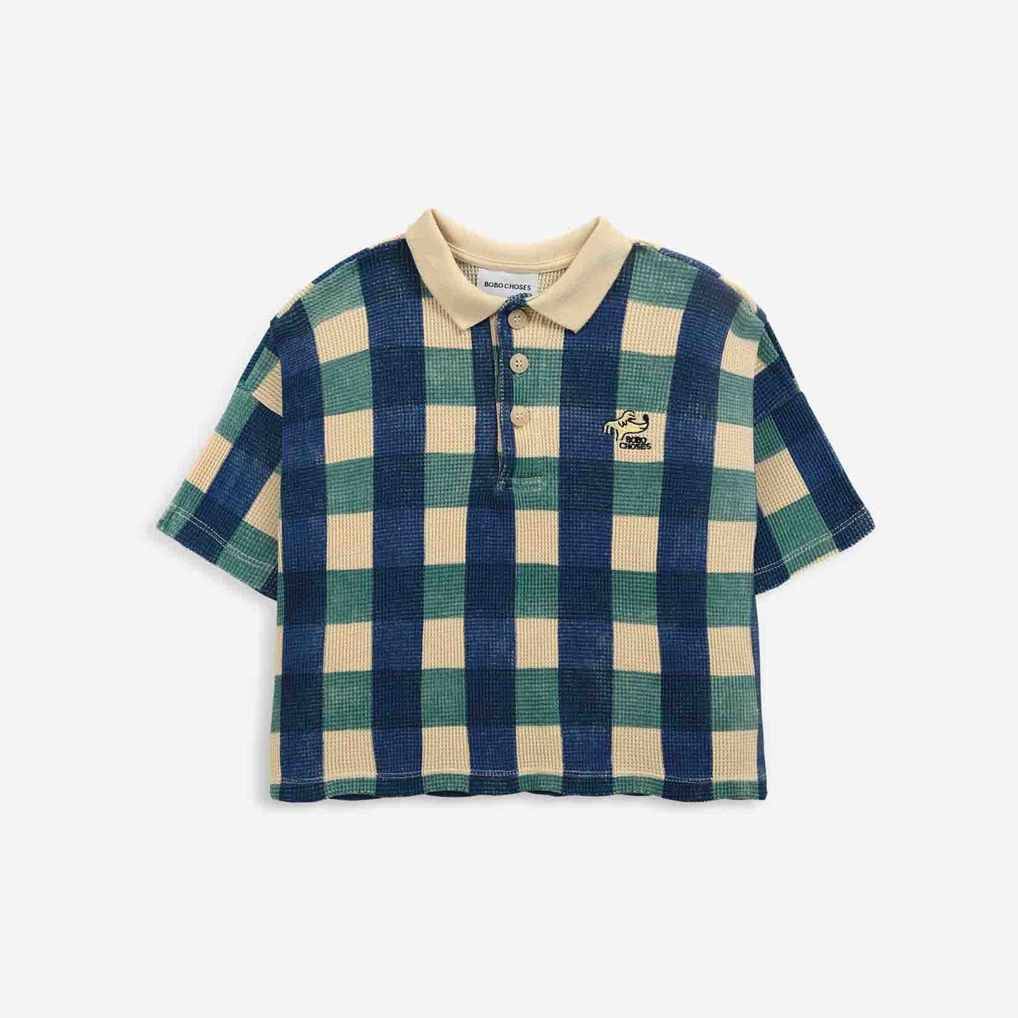 儿童蓝色棉Polo衫