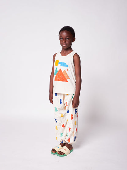 儿童白色Logo棉背心