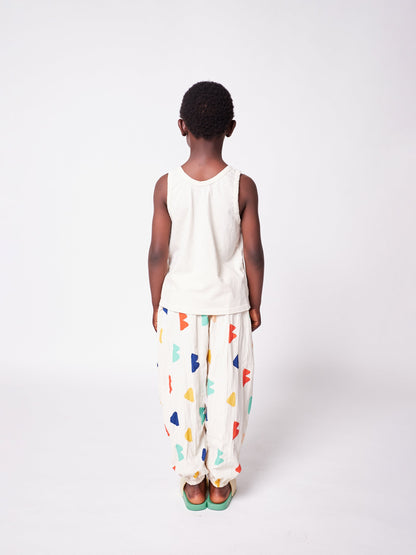 儿童白色Logo棉背心