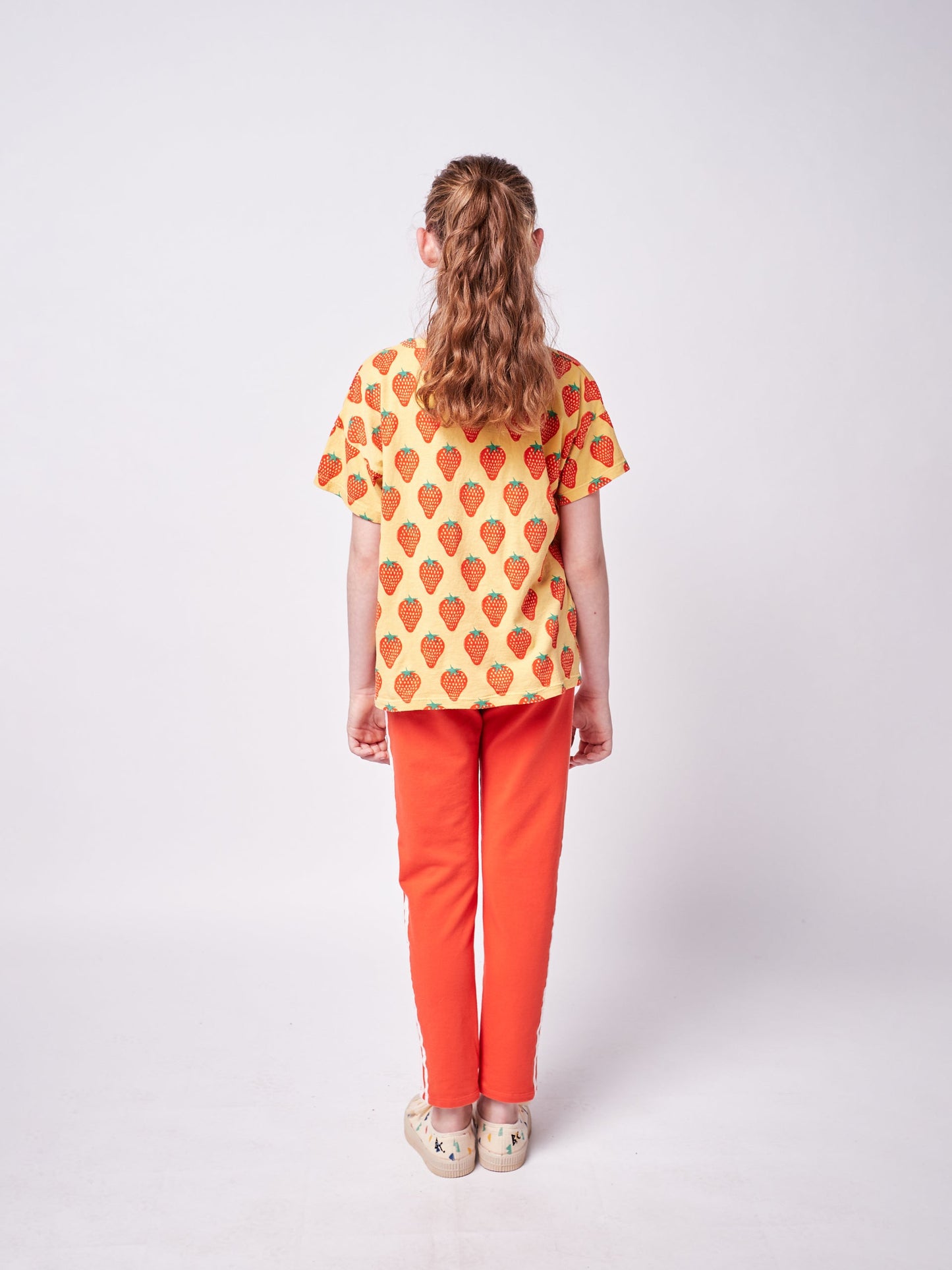 儿童红色棉长裤