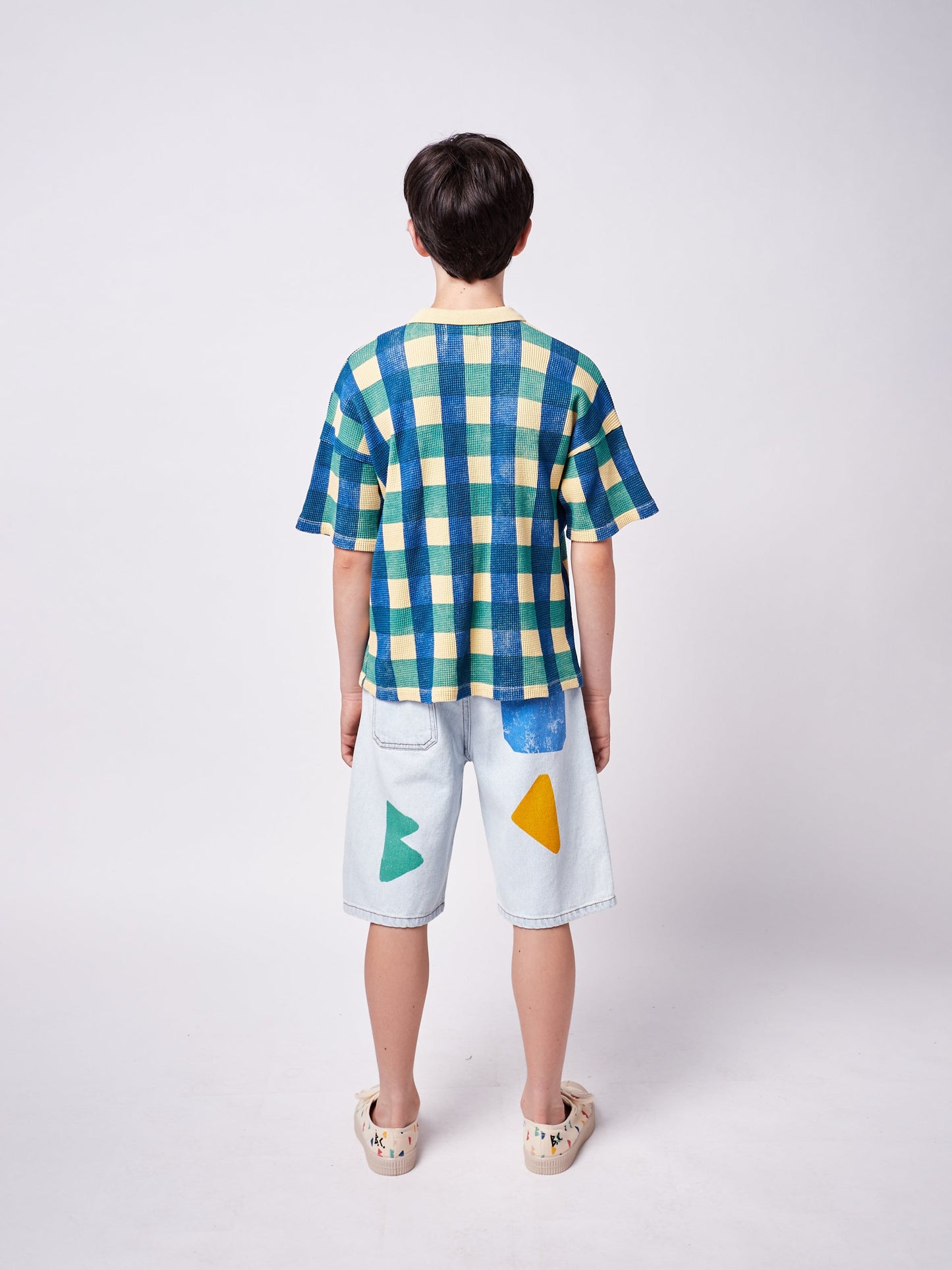 儿童蓝色牛仔短裤