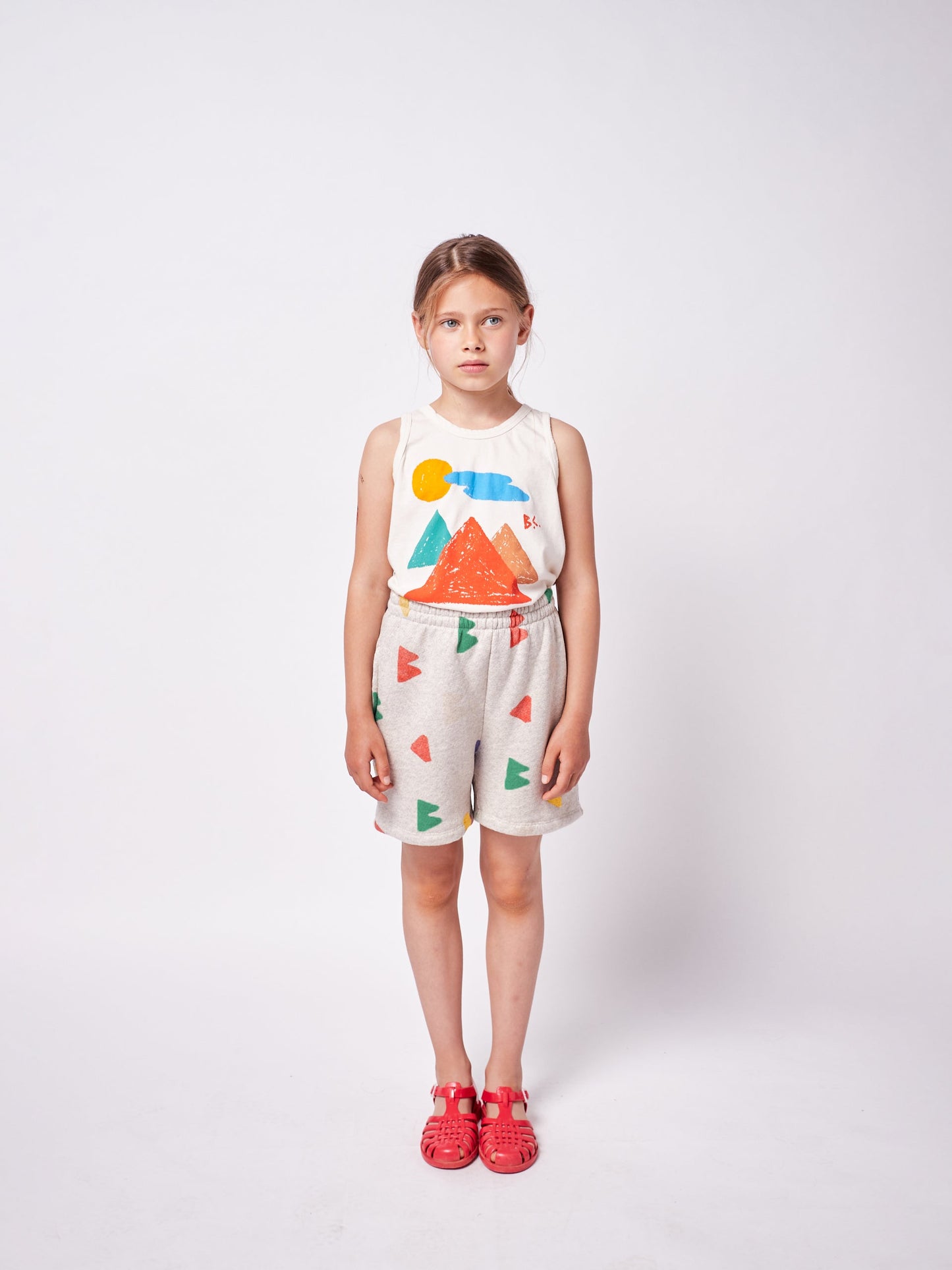 儿童灰色棉短裤