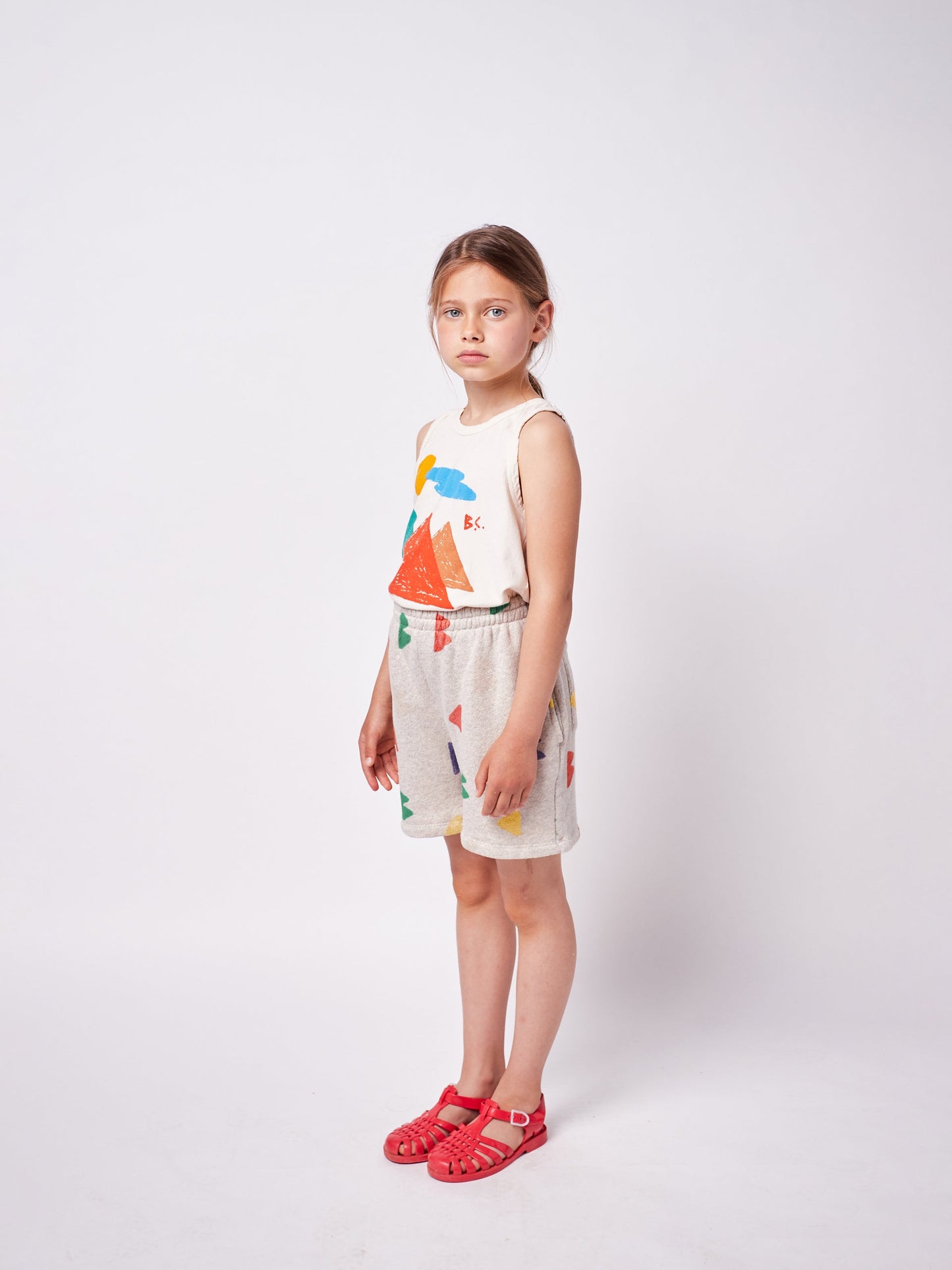 儿童灰色棉短裤