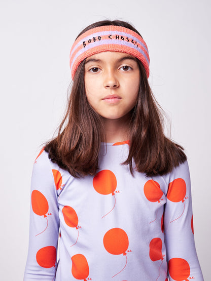 女童红色条纹发带