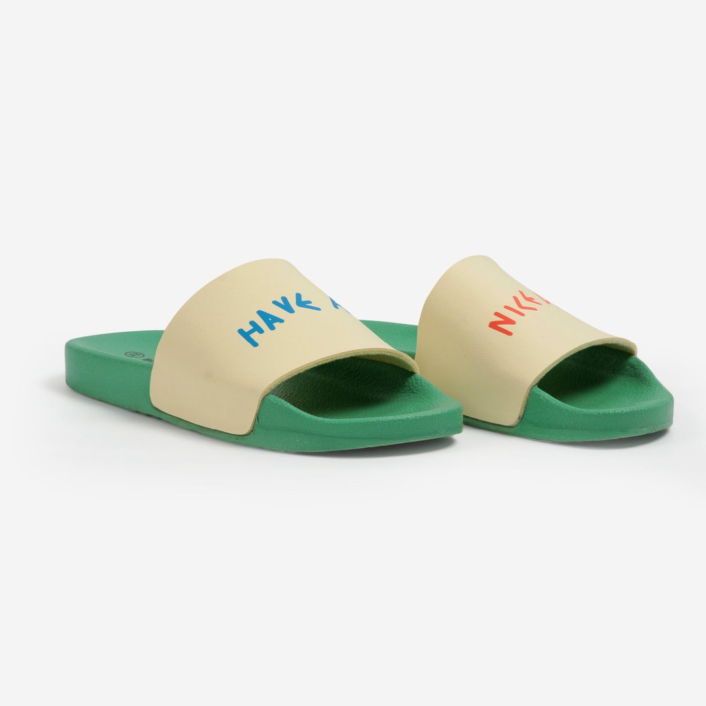 儿童绿色Logo拖鞋