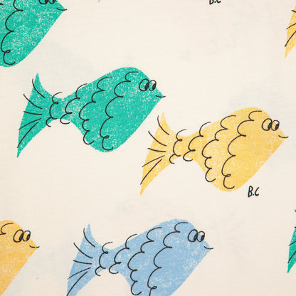 儿童白色印花棉T恤