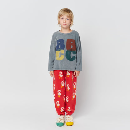 儿童灰色Logo棉T恤