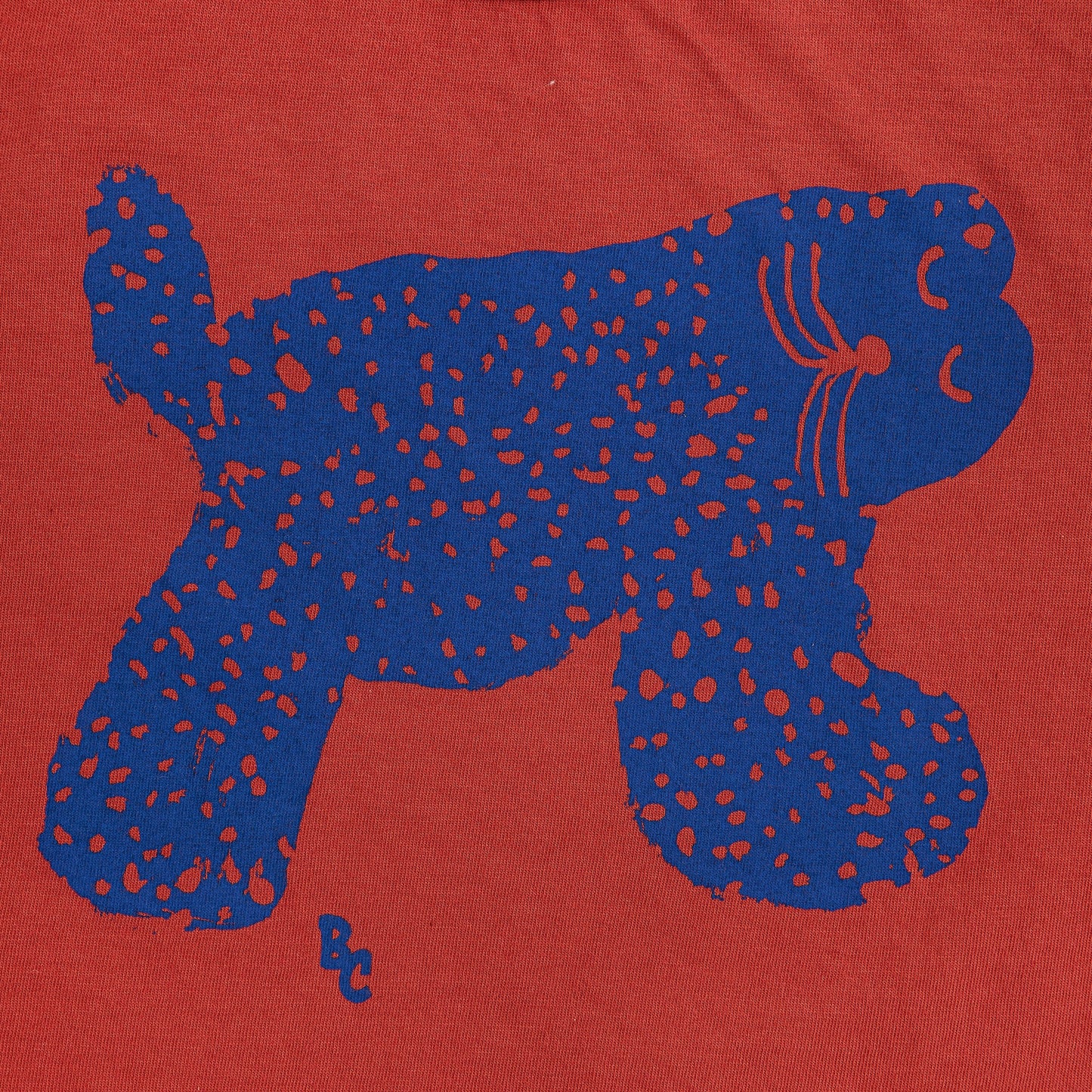 儿童红色印花棉T恤